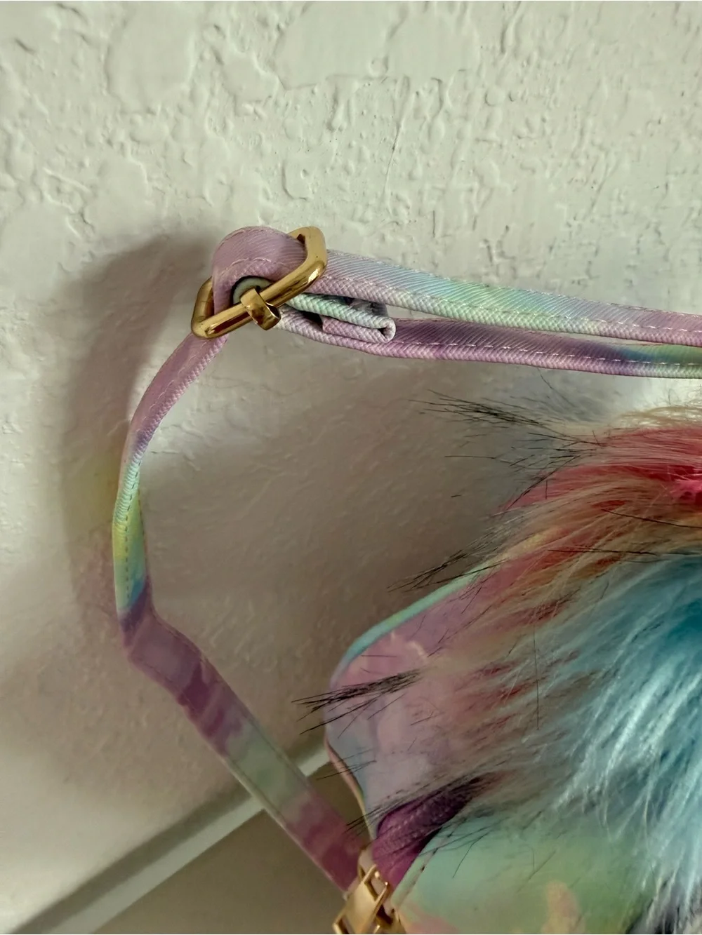 New girls Under One Sky Pastel Rainbow Unicorn-Cat Crossbody Bag with Pink